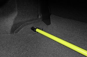 Subaru WRX Strut Brace - Rear - Perrin Performance - Neon Yellow - `15-`21 Subaru WRX Strut Brace - Rear - Perrin Performance - Neon Yellow - `15-`21